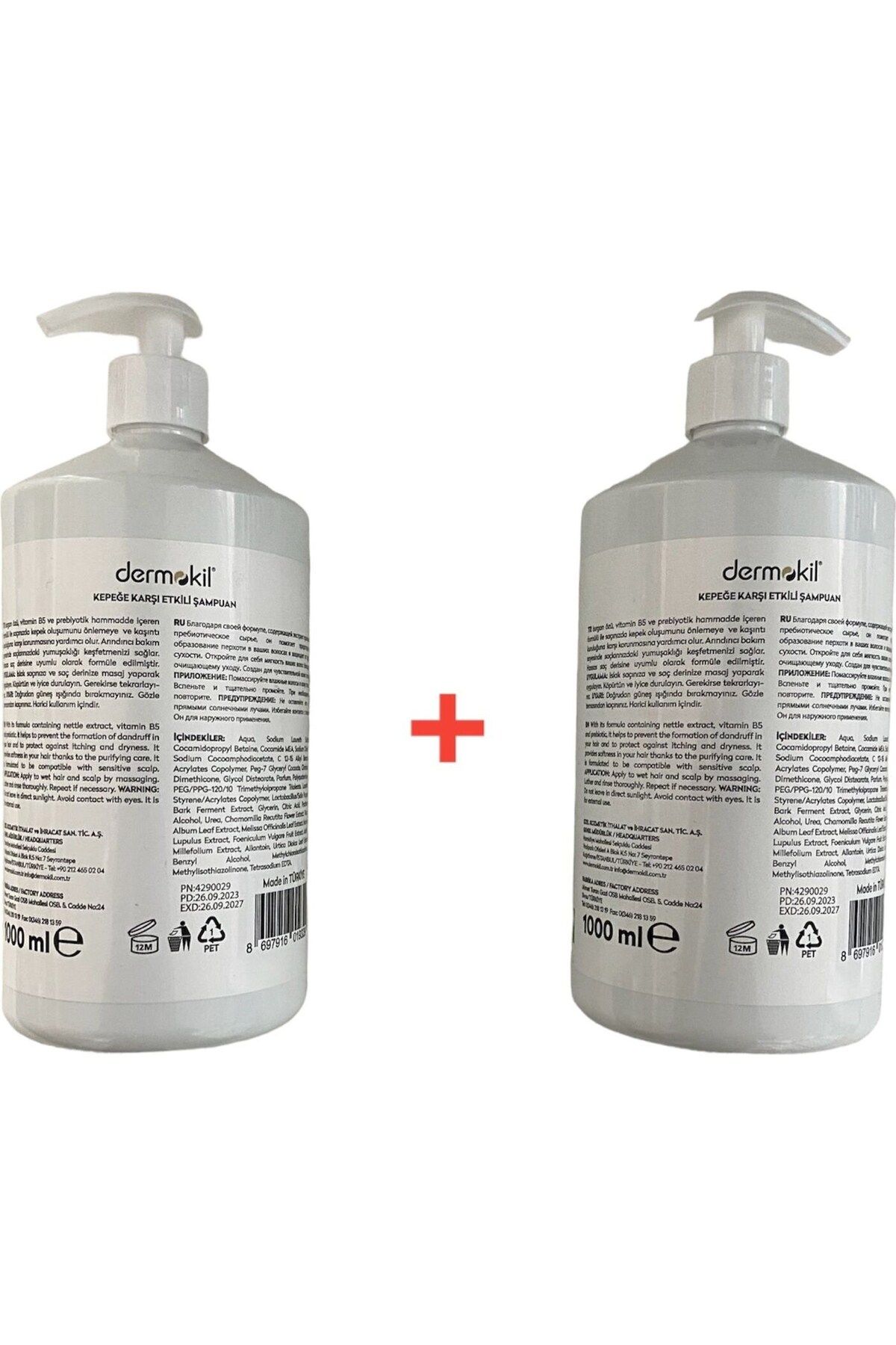 Prebiotic Vitamin B5 Şampuan Seti Sette 2 Adet 1000 ML Şampuan Mevcuttur