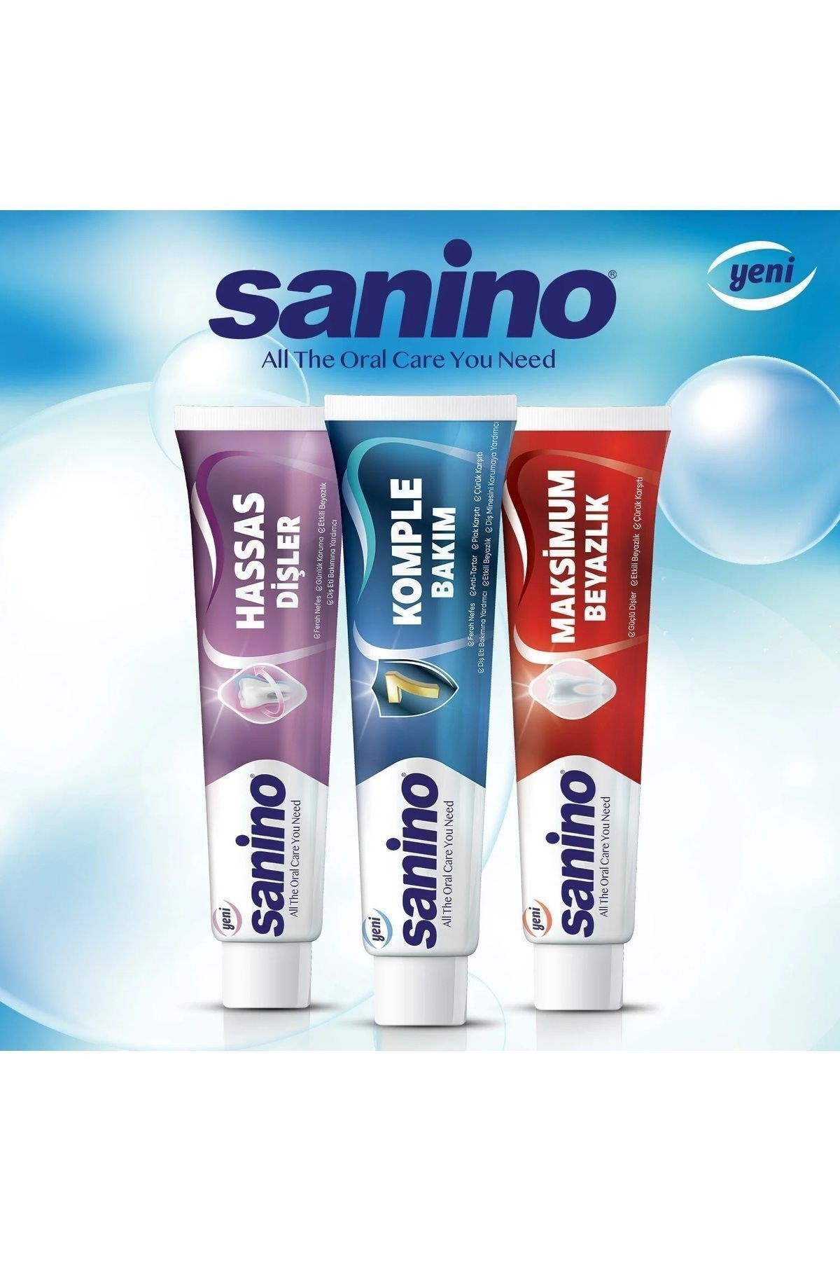 Sanino Komple Bakım Sanino Diş Macunu 1 Adet 75 Ml - Günlük Koruma YENİLENMİŞ FORMÜL