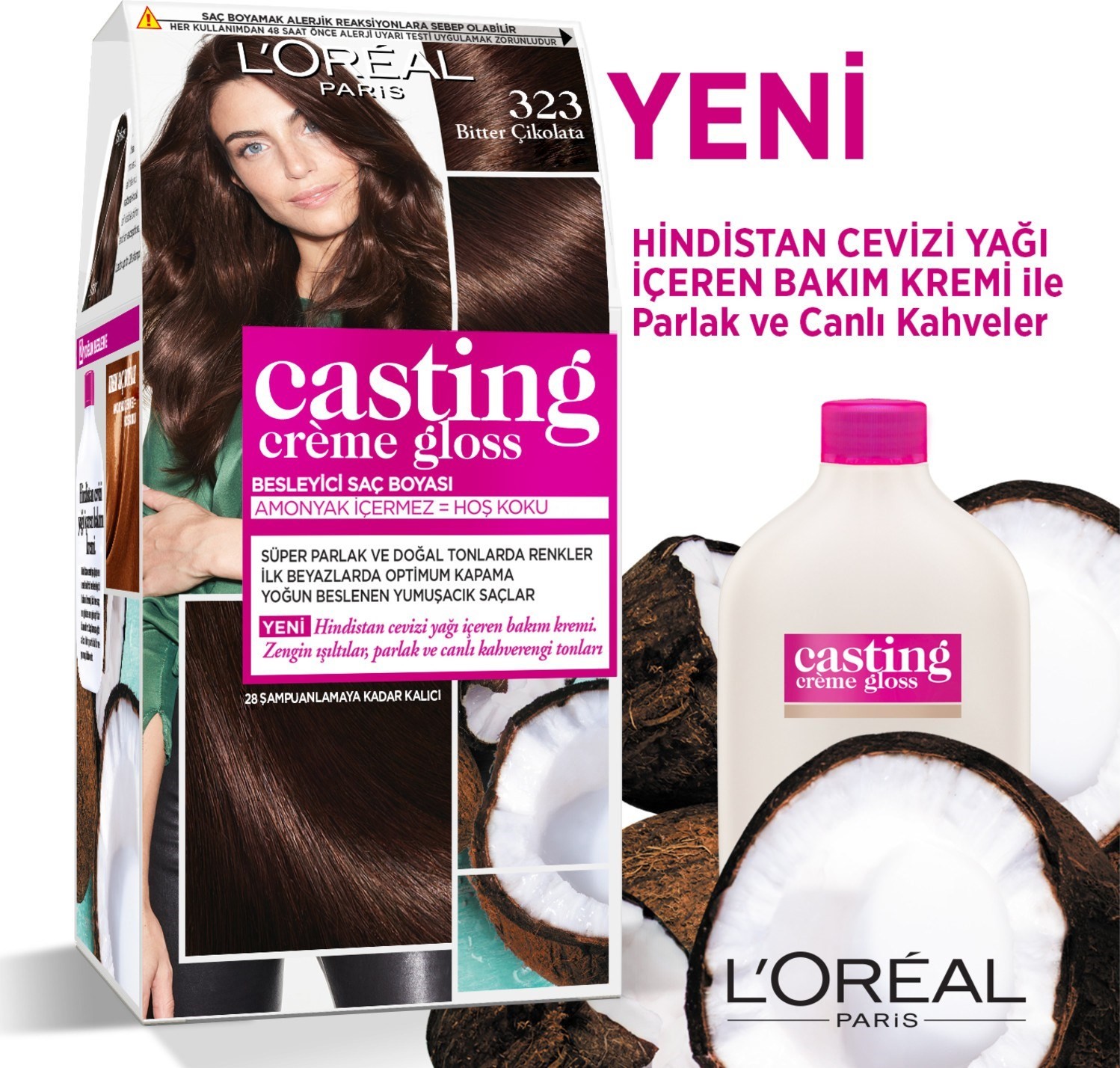 L'Oréal Paris Casting Crème Gloss Saç Boyası 323 Bitter Çikolata