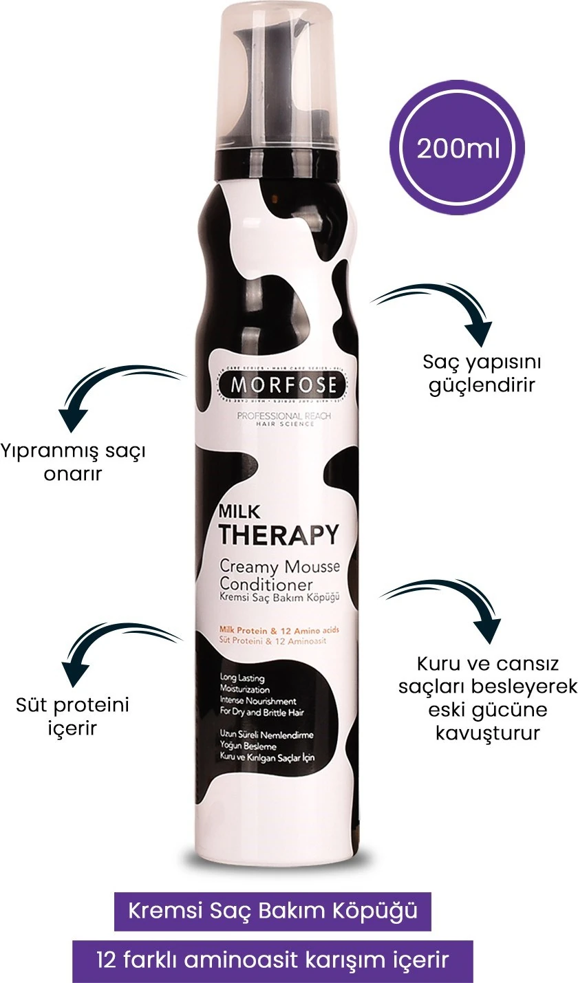 Morfose Saç Köpüğü Milk Therapy 200 ml