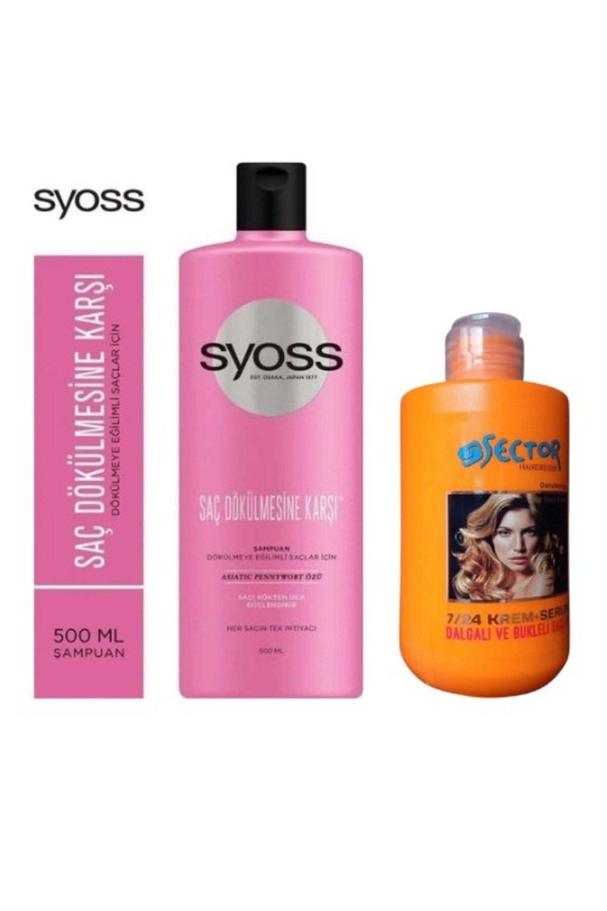 Saç Dökülmesine Karşı Şampuan 500 Ml + Sector 7/24 Saç Şekillendirici Krem