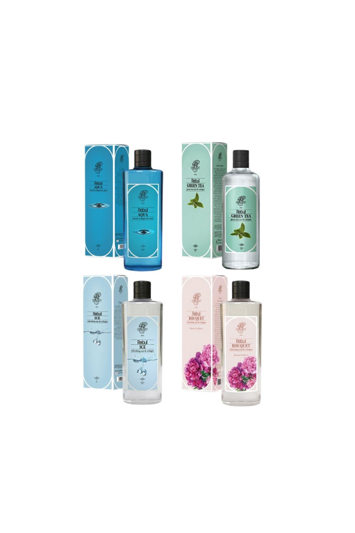 Bouquet + Aqua + Green Tea + Ice Kolonya 270 ML