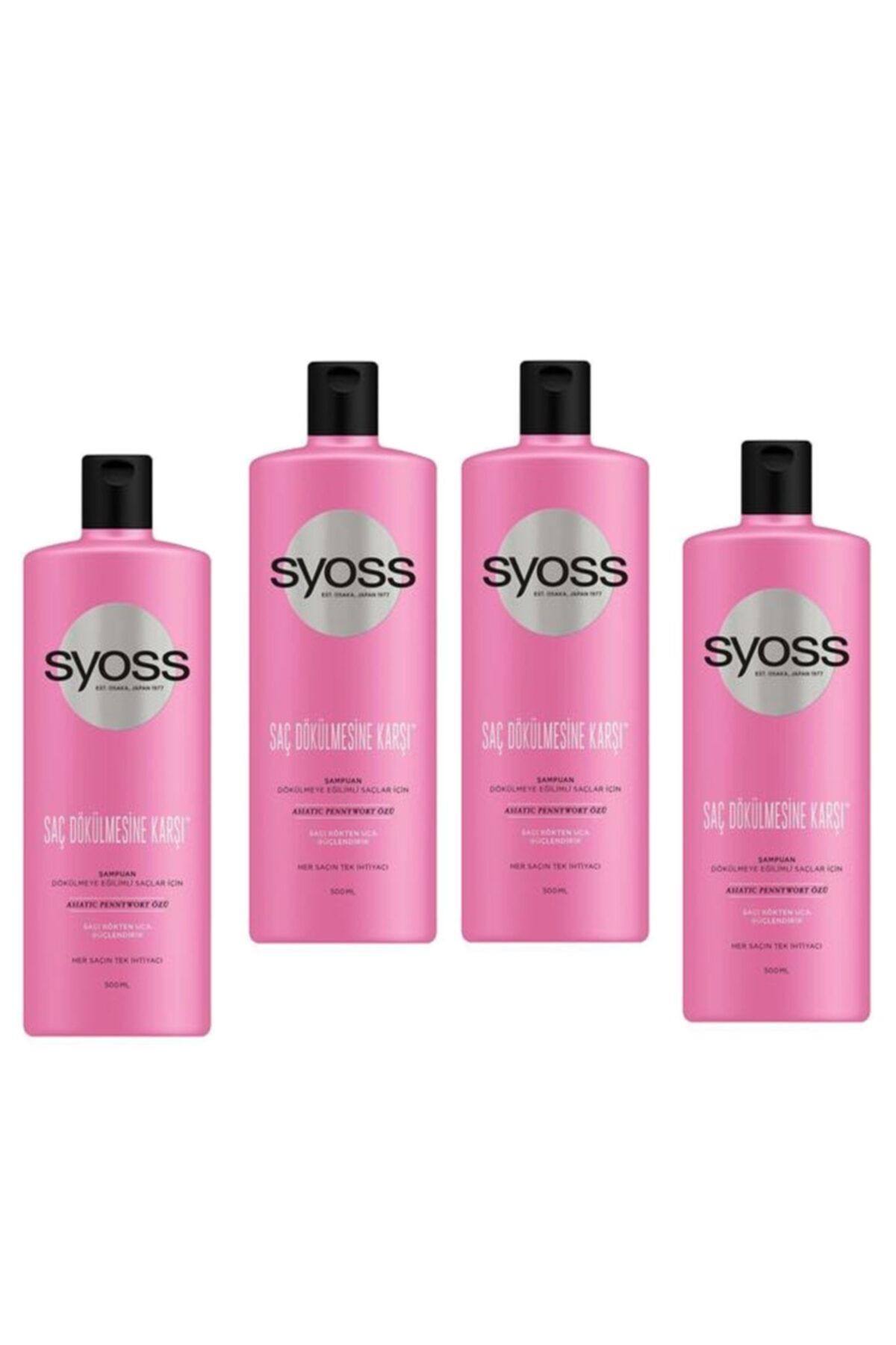 Saç Dökülmesine Karşı Şampuan 500 ml 4'lü Set