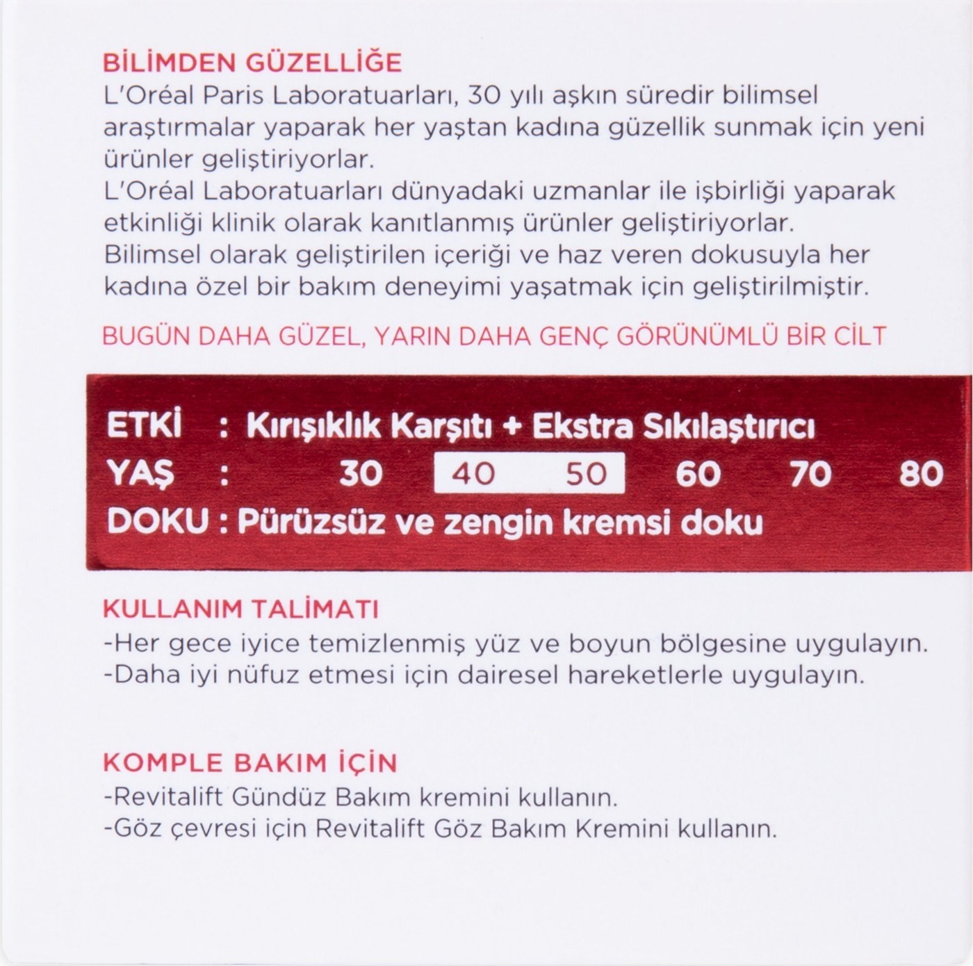 L'Oréal Paris Revitalift Gece Bakım Kremi