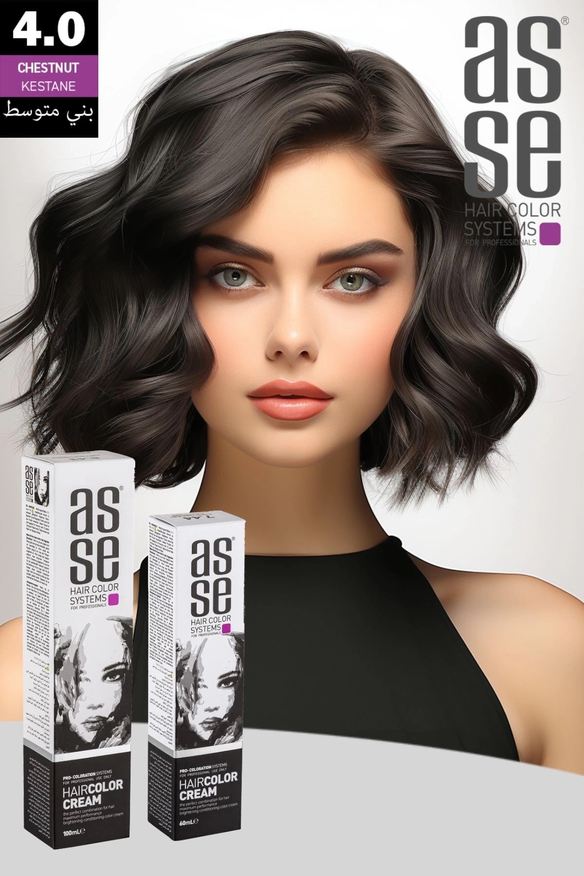 Asse Hair Color Systems Saç Boyası No:4 Kestane