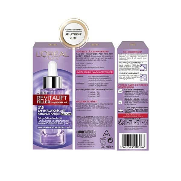 L'Oréal Paris Revitalift Filler %1.5 Saf Hyaluronik Asit Kırışıklık Karşıtı Serum