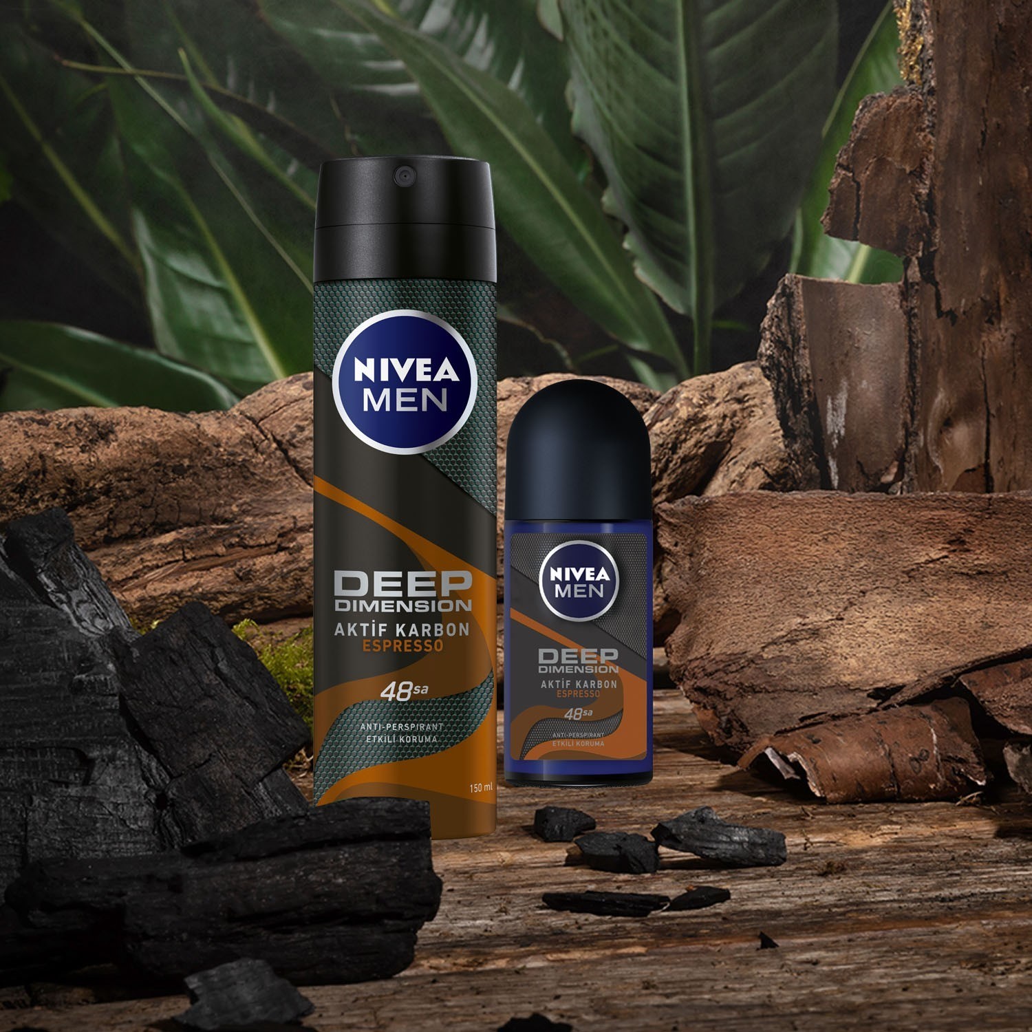 Nivea Men Erkek Sprey Deodorant Deep Dimension Espresso 48 Saat Anti-perspirant Koruma 150ml, Çekici