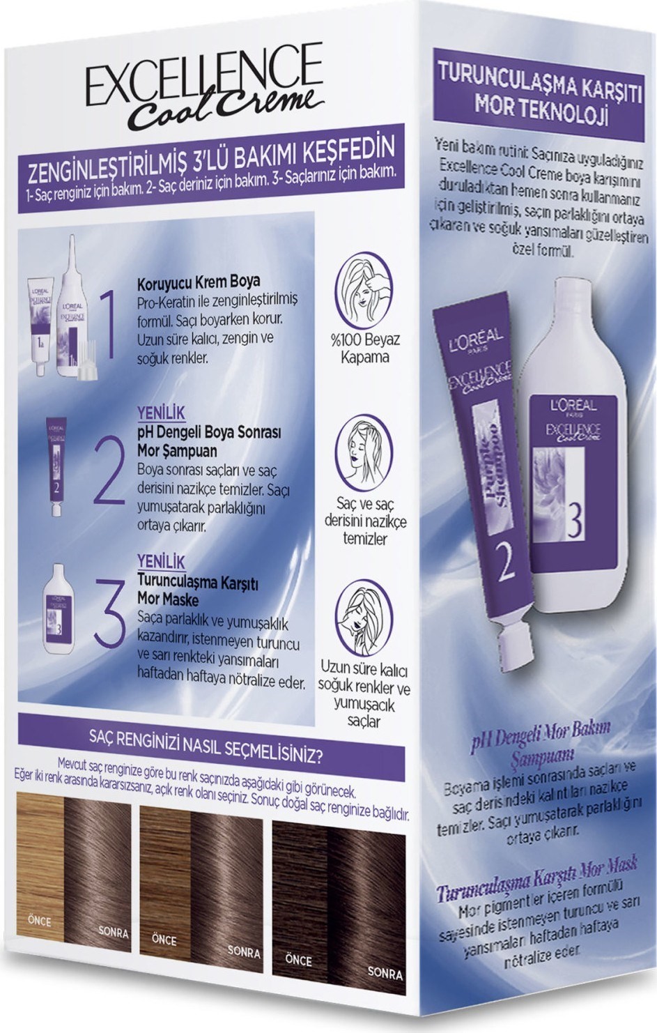 L’Oréal Paris Excellence Cool Creme Saç Boyası – 8.11 Ekstra Küllü Sarı