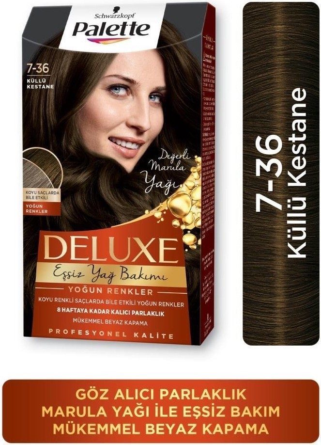 Palette Deluxe Yoğun Renkler 7-36 Küllü Kestane Saç Boyası