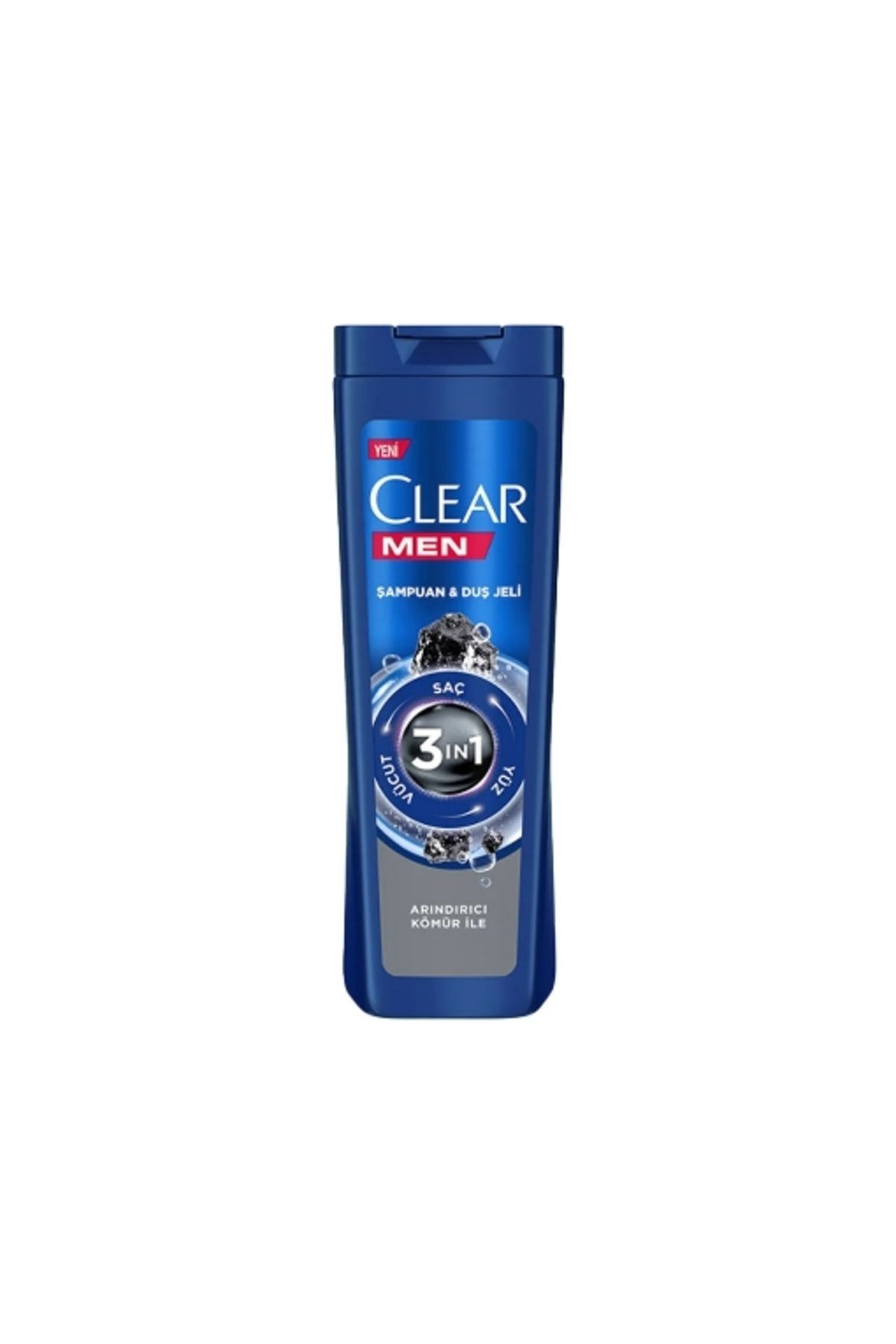 Men 3 in 1 Şampuan & Duş Jeli Arındırıcı Kömür 350 ml