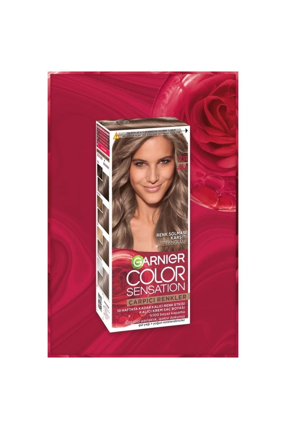 Garnier Color Sensatıon 7.11 Küllü Kumral Krem saç boyası 40 ml