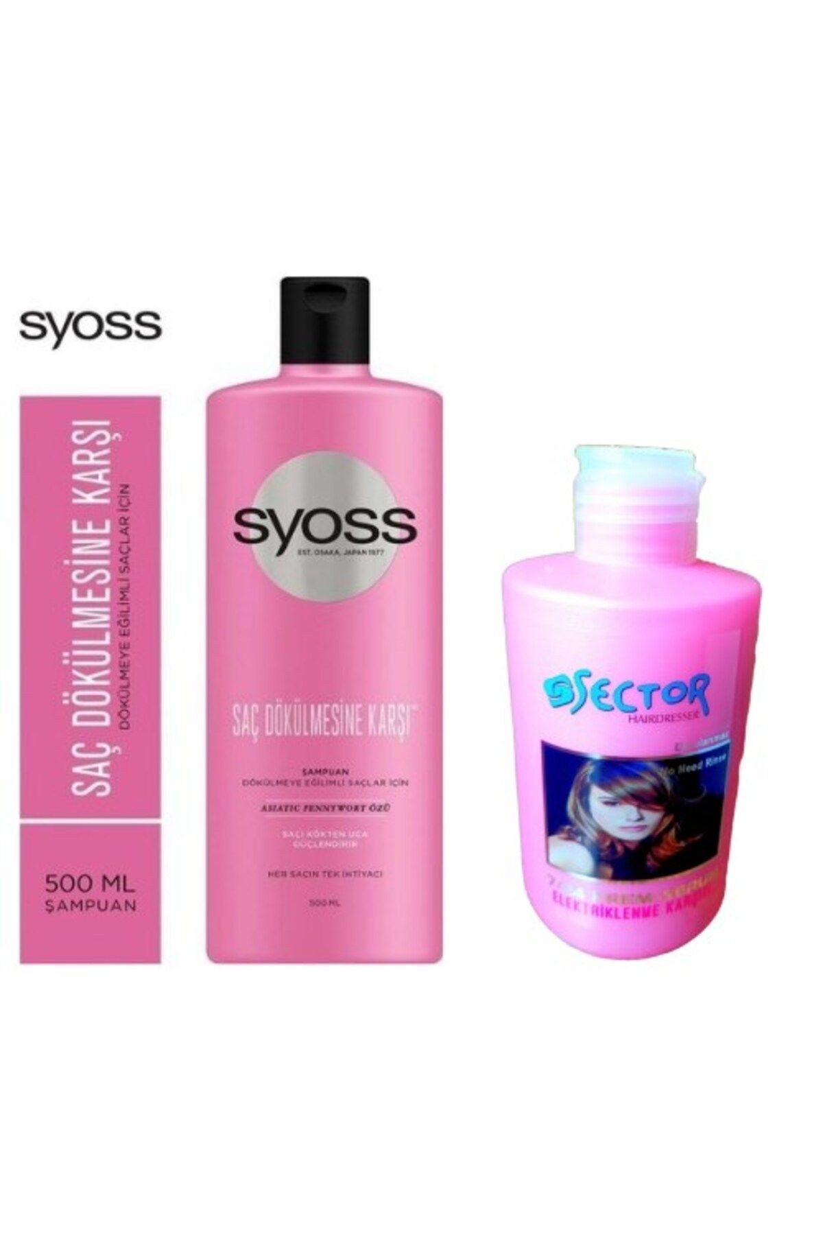 Saç Dökülmesine Karşı Şampuan 500 Ml + Sector 7/24 Saç Şekillendirici Krem