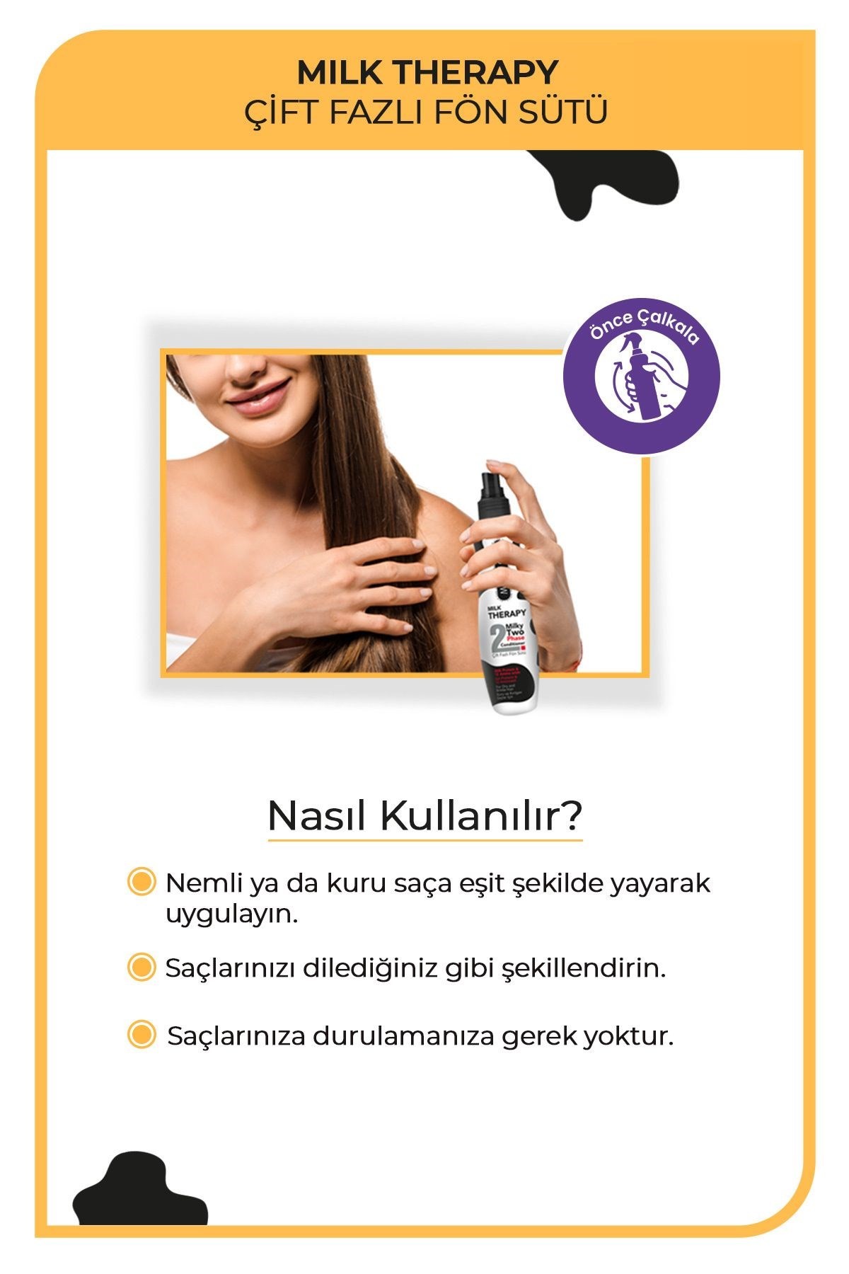 Morfose Milk Therapy Çift Fazlı Saç Bakım Fön Suyu 240 ml