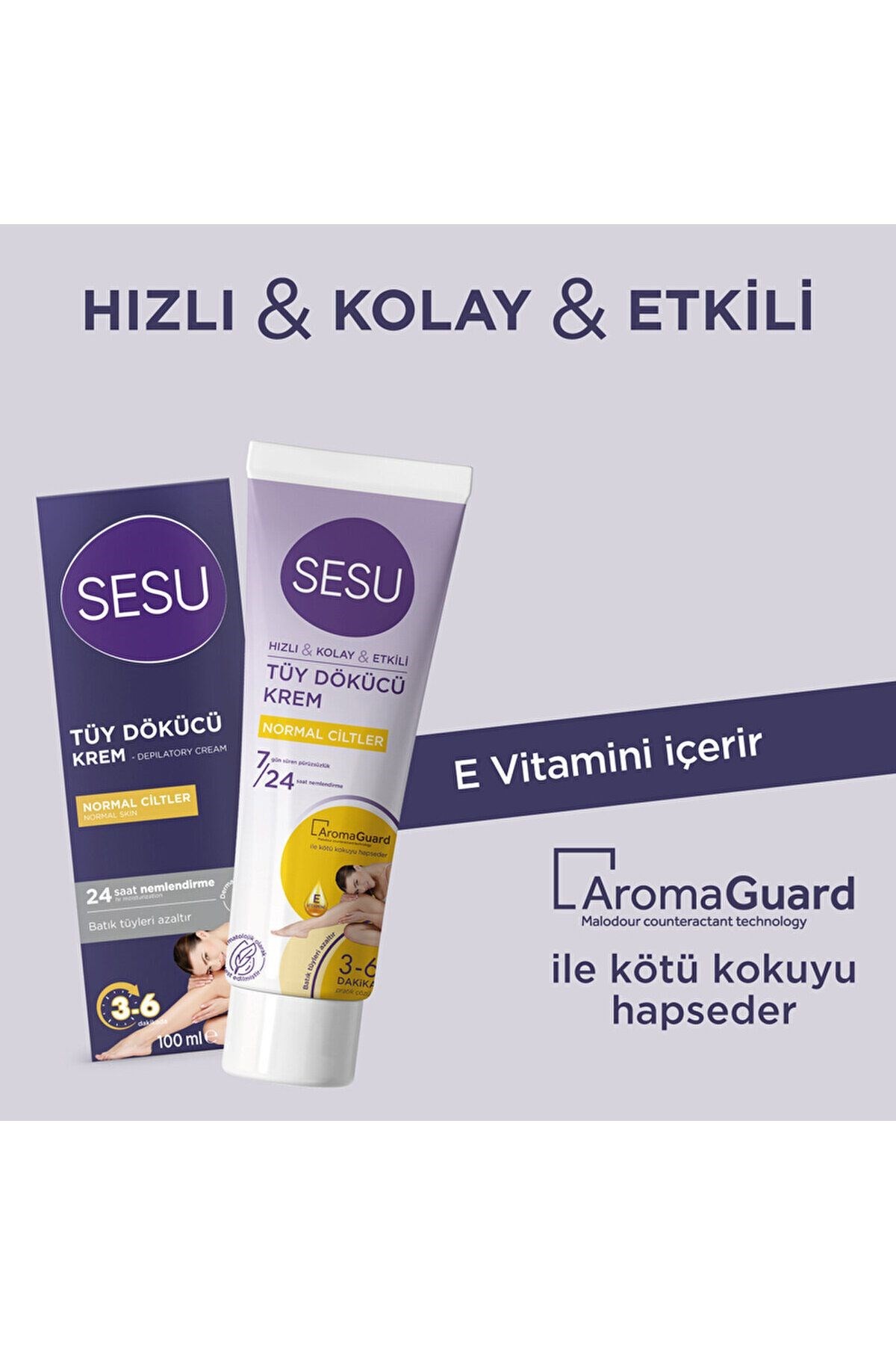 Sesu Tüy Dökücü Krem Normal Ciltler 100 ml