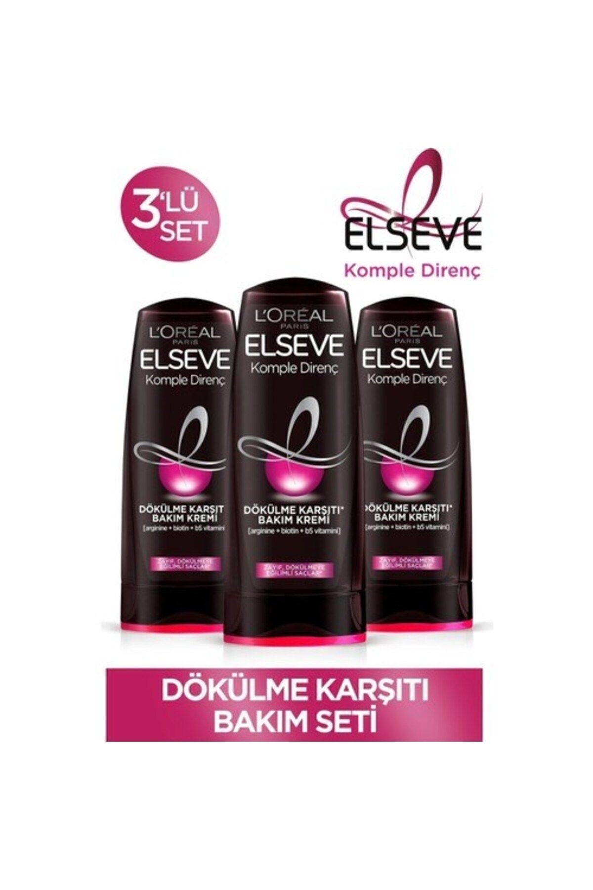 Komple Direnç Dökülme Karşıtı Saç Bakım Kremi 3x390 ML