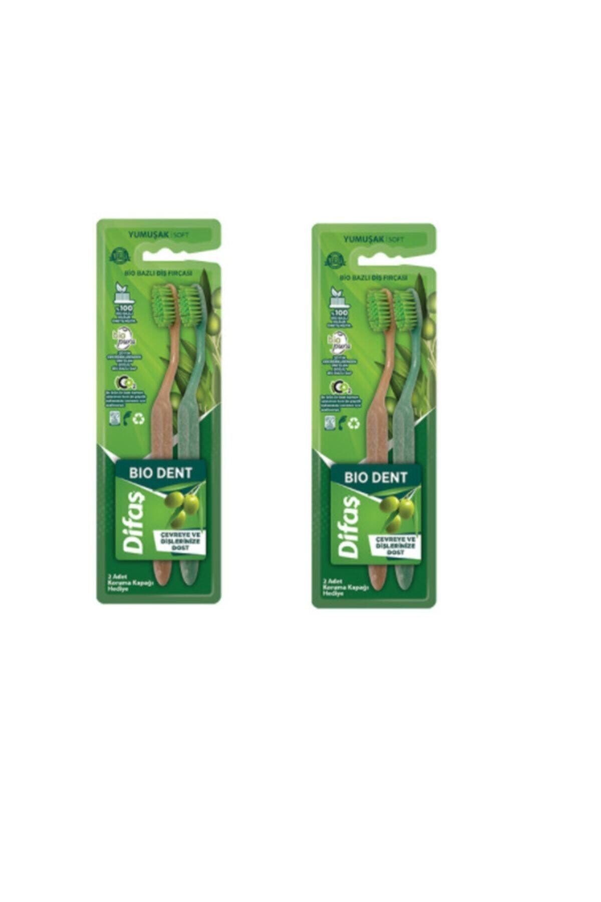 Bio Bazlı Diş Fırçası Bıo Dent Yumuşak Soft 2'li X 2 Adet