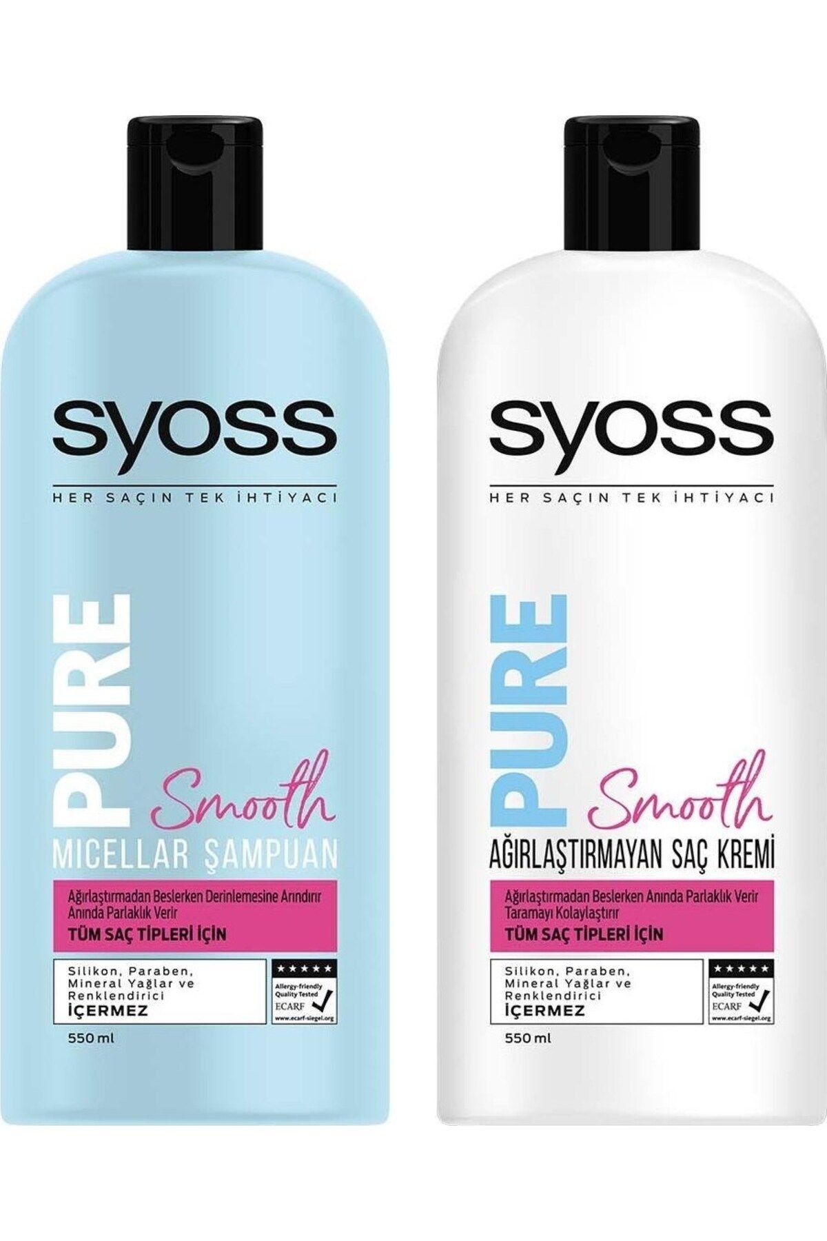 Pure Smooth Mıcellar Şampuan 500 ml+ Agırl. Sac Kremi
