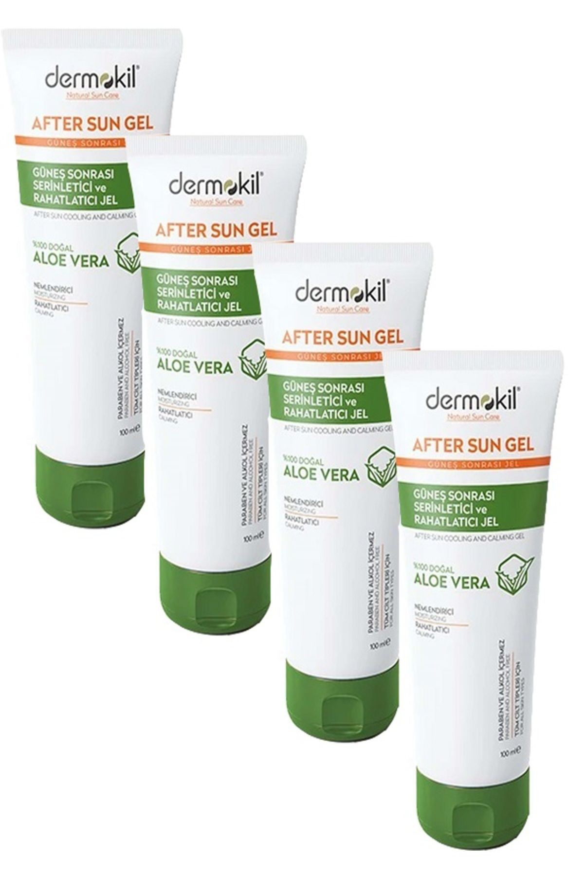 DERMOKİL GÜNEŞ SONRASI SERİNLETİCİ VE RAHATLATICI JEL 100ML X 4 ADET