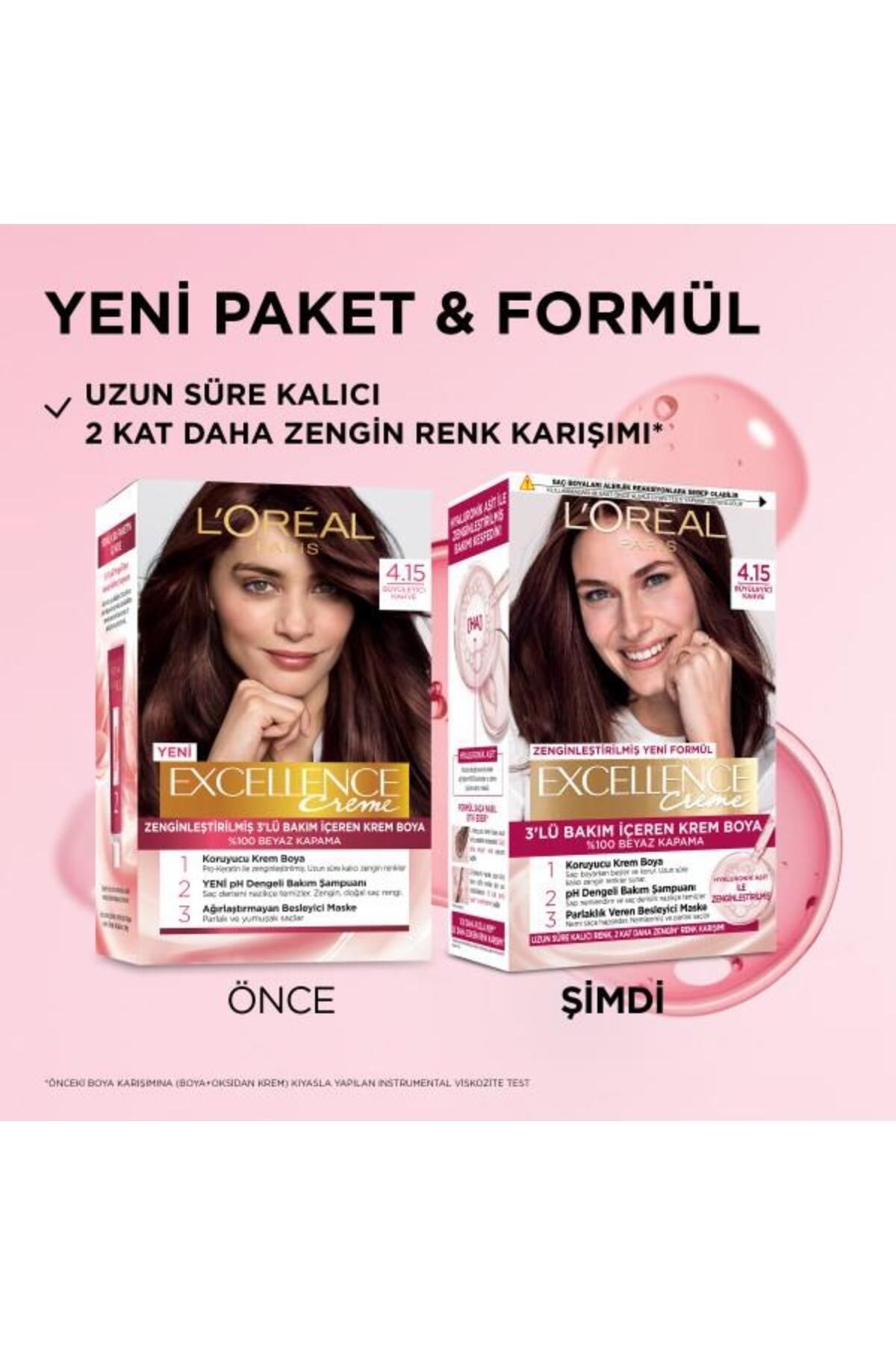 L'Oreal Paris  Excellence Creme 4.15 Büyüleyici Kahve Saç Boyası