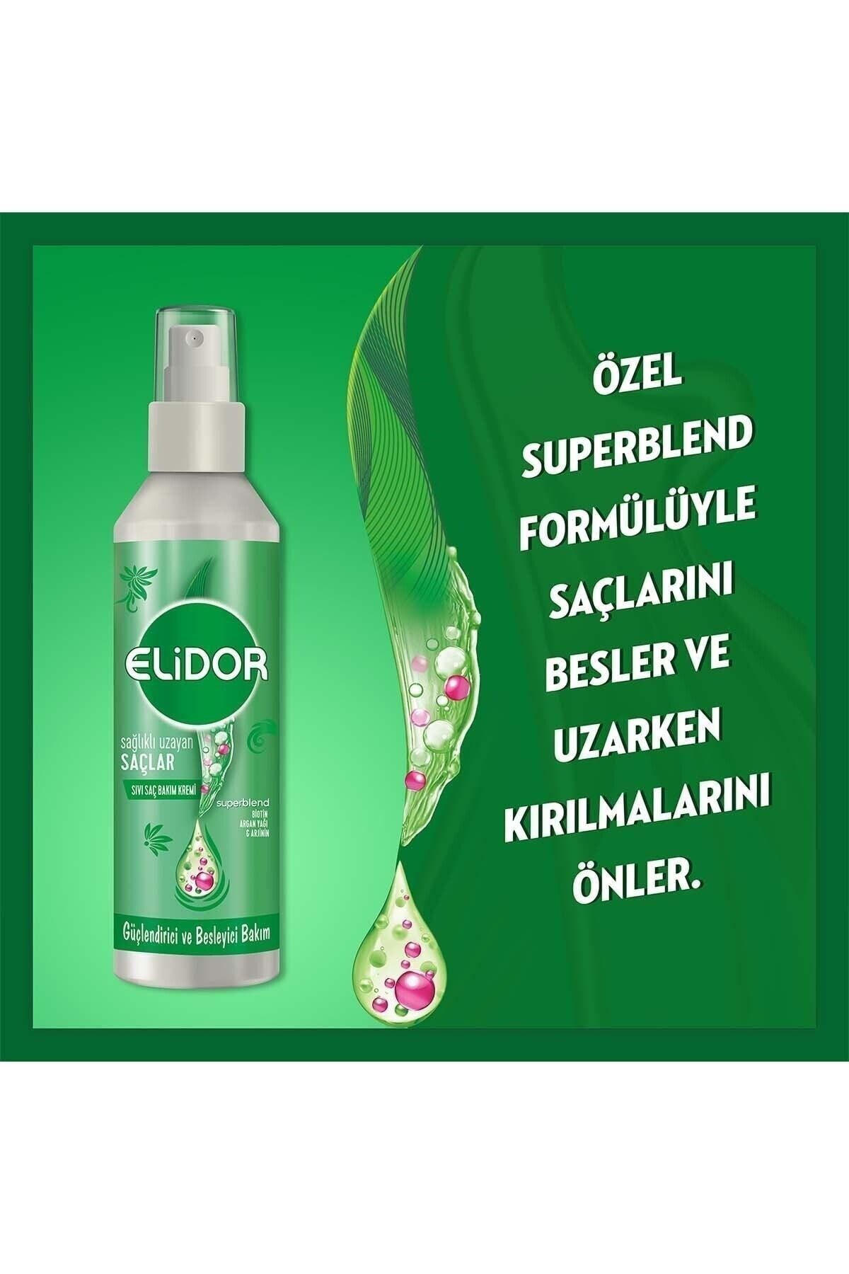 Elidor Superblend Sıvı Saç Bakım Kremi Sağlıklı Uzayan Saçlar Güçlendirici ve Besleyici Bakım 200 ml