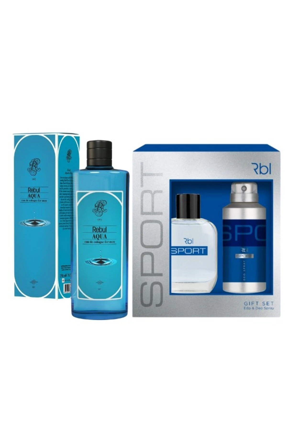 Sport Set Parfüm 100 ml + Deodorant Spray 150 ml + Aqua Kolonya Cam Şişe 250 ML Özel Set