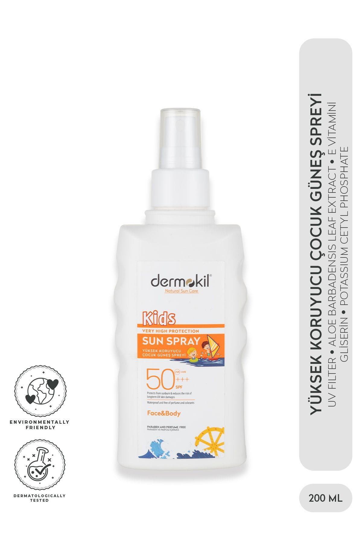 Çocuk Spf 50 Yüz Ve Vücut Güneş Spreyi 200 ml
