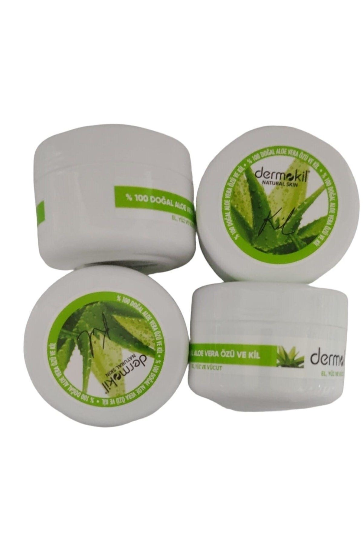 %100 Doğal Aloe Vera Özü Ve Kil El Yüz Ve Vucut Kremi Set Halıinde 4 Adet(300*4:1200 Ml)