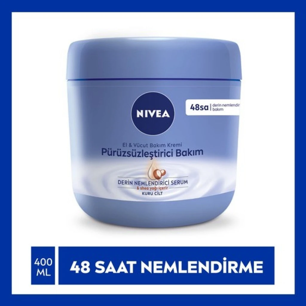 Nivea Pürüzsüzleştirici El & Vücut Bakım Kremi 400ml, Kuru Ciltler +Nivea Yoğun Nemlendirici El & Vü