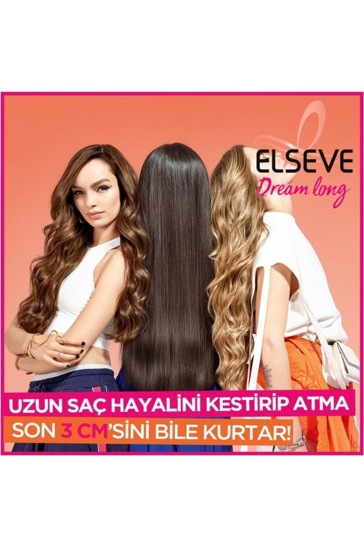 Dream Long Onarıcı Saç Bakım Kremi 360 ml 3'lü Set