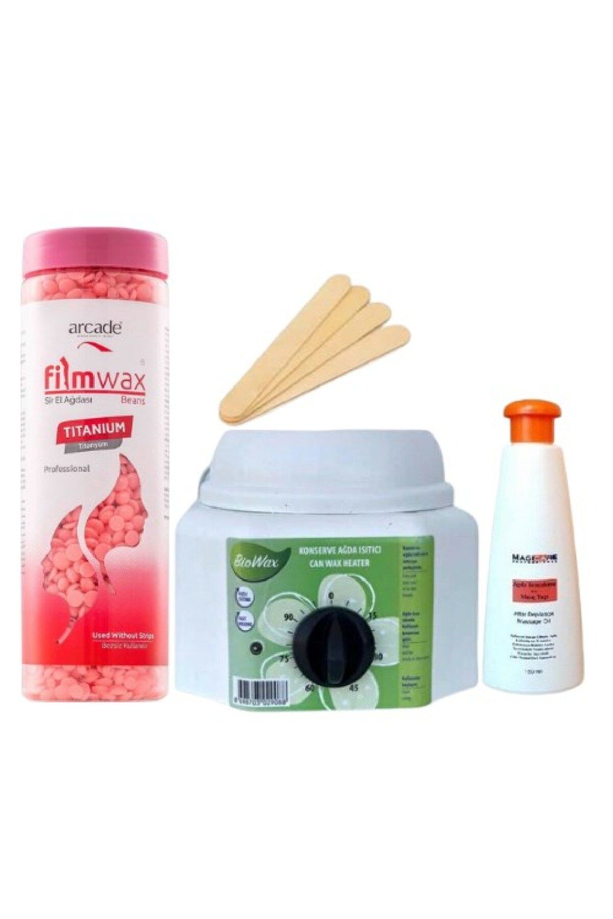 Filmwax Boncuklu Sir El Ağda 400 Gr Titanium Pudralı Ağda Isıtıcılı Set