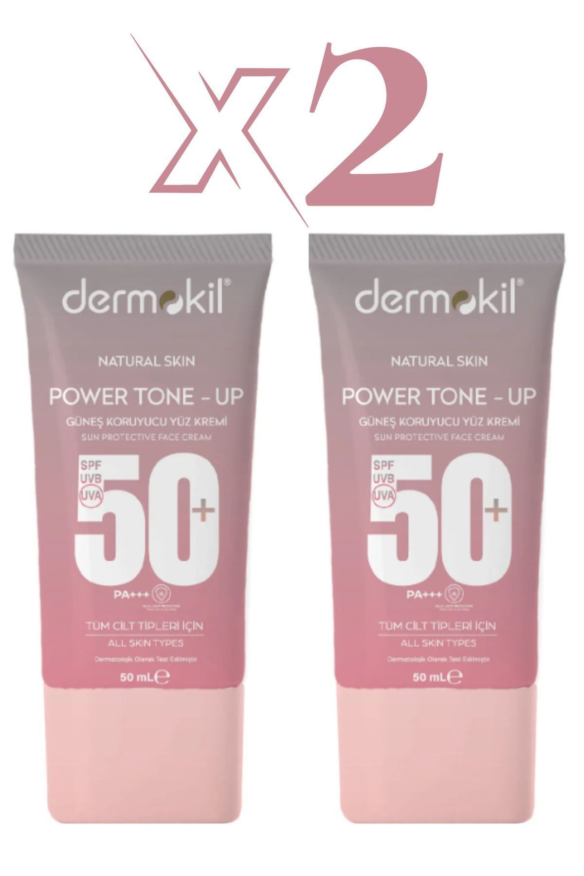 Power Tone-Up Güneş Koruyucu Yüz Kremi 50+Spf - 50 ML X 2 Adet
