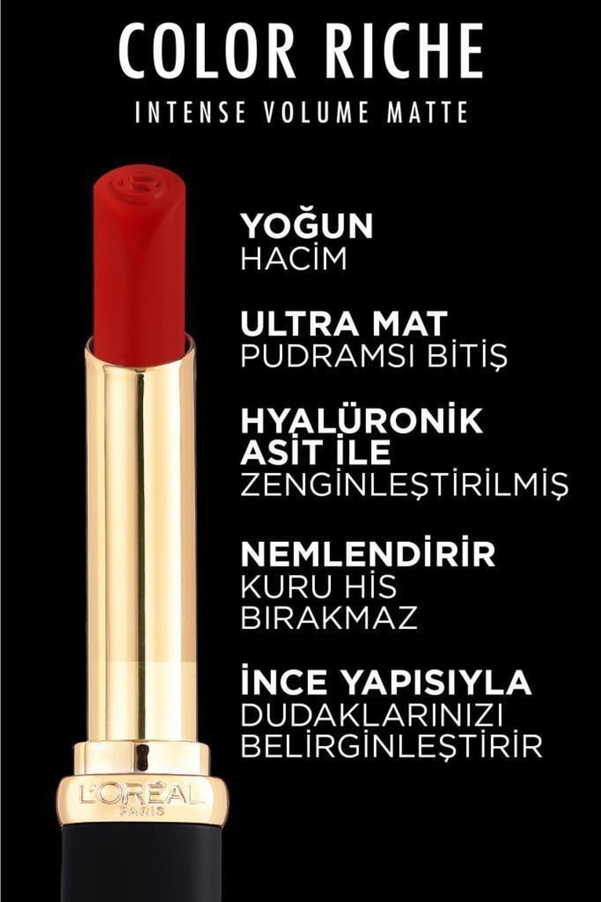 L'Oreal Paris Color Riche Intense Volume Matte Ruj - 346 Rouge Determination