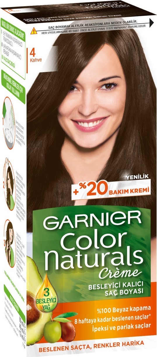 Garnier Color Naturals 4/0 - Kahve Saç Boyası