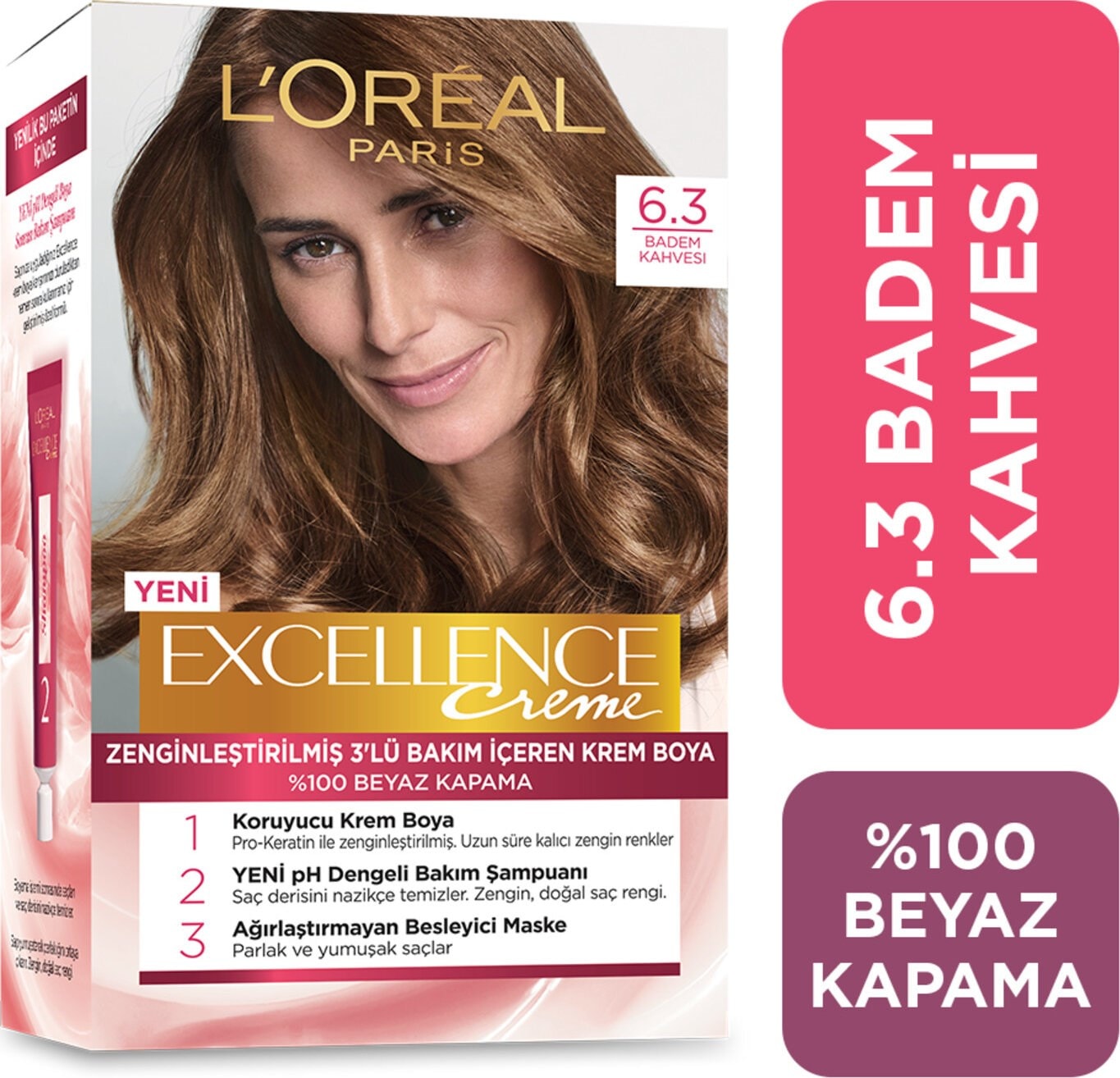 L'oréal Paris Excellence Creme Saç Boyası 6.3 Badem Kahvesi