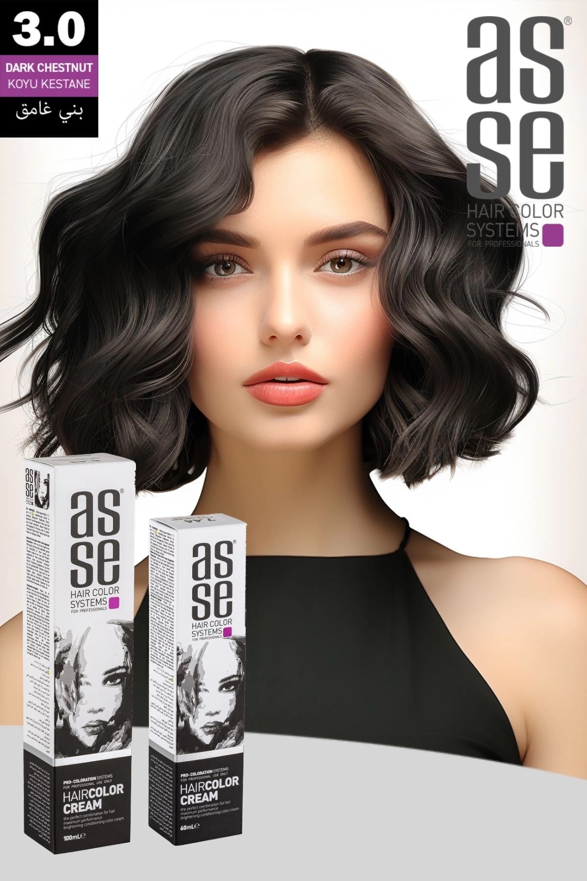 Asse Hair Color Systems Saç Boyası No:3 Koyu Kestane