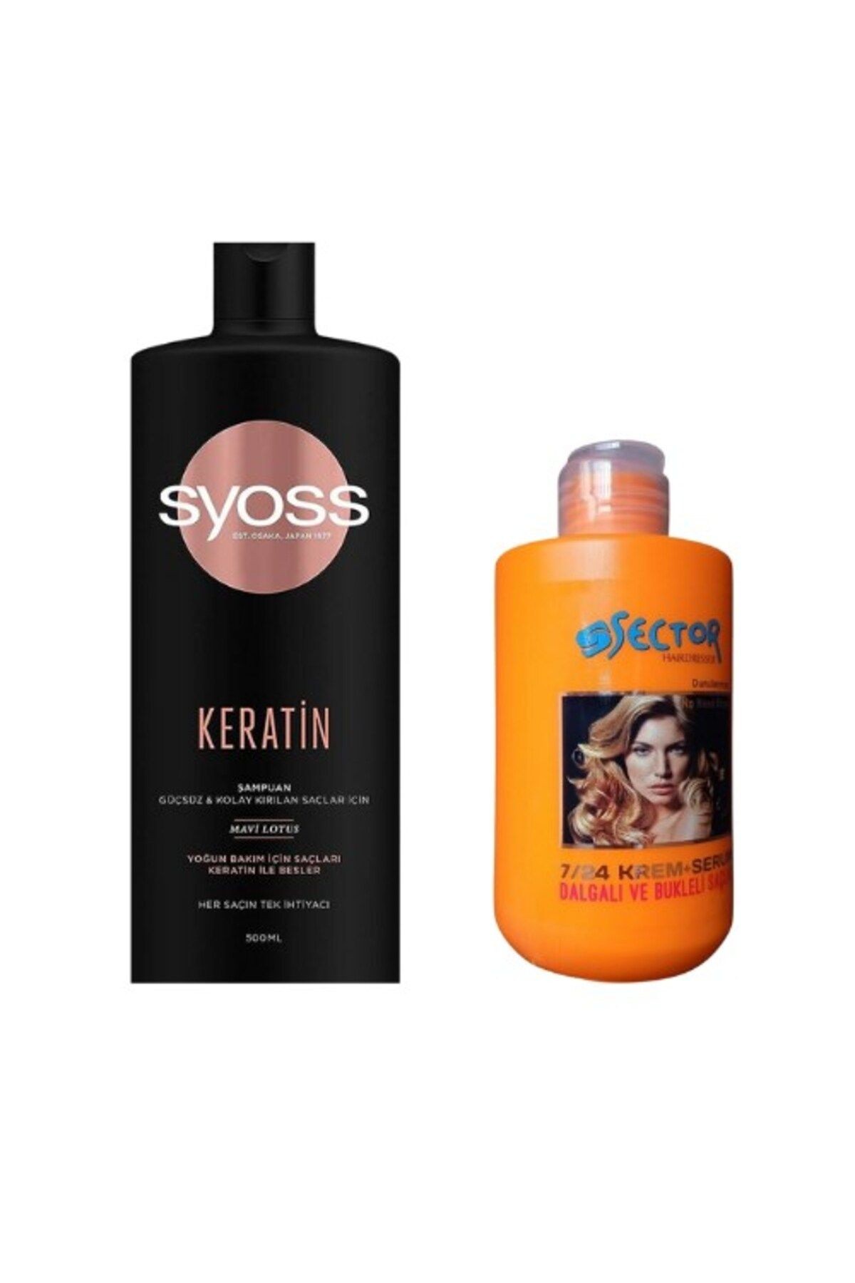 Keratin Mükemmeliği Şampuan 500 ML + Sector 7/24 Şekillendirici Saç Kremi Turuncu 300 ml