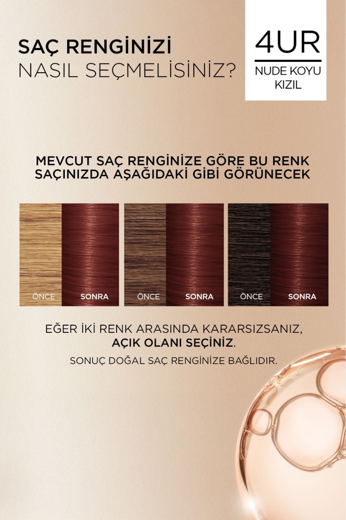 L'Oreal Paris Excellence Creme Amonyaksız 4UR Nude Koyu Kızıl Saç Boyası