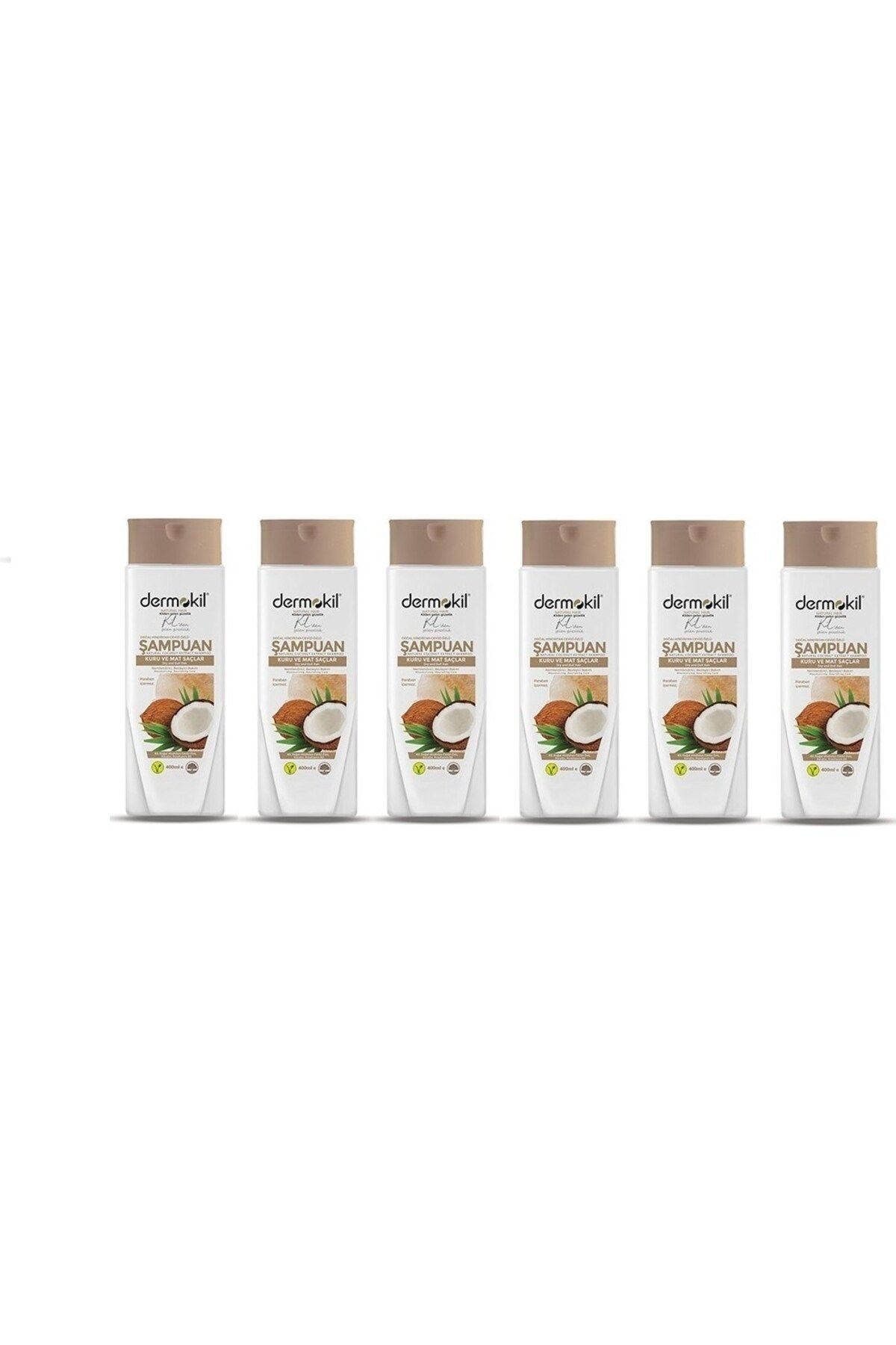 Vegan Hindistan Cevizi Özlü Şampuan 400 ml 6'lı Set