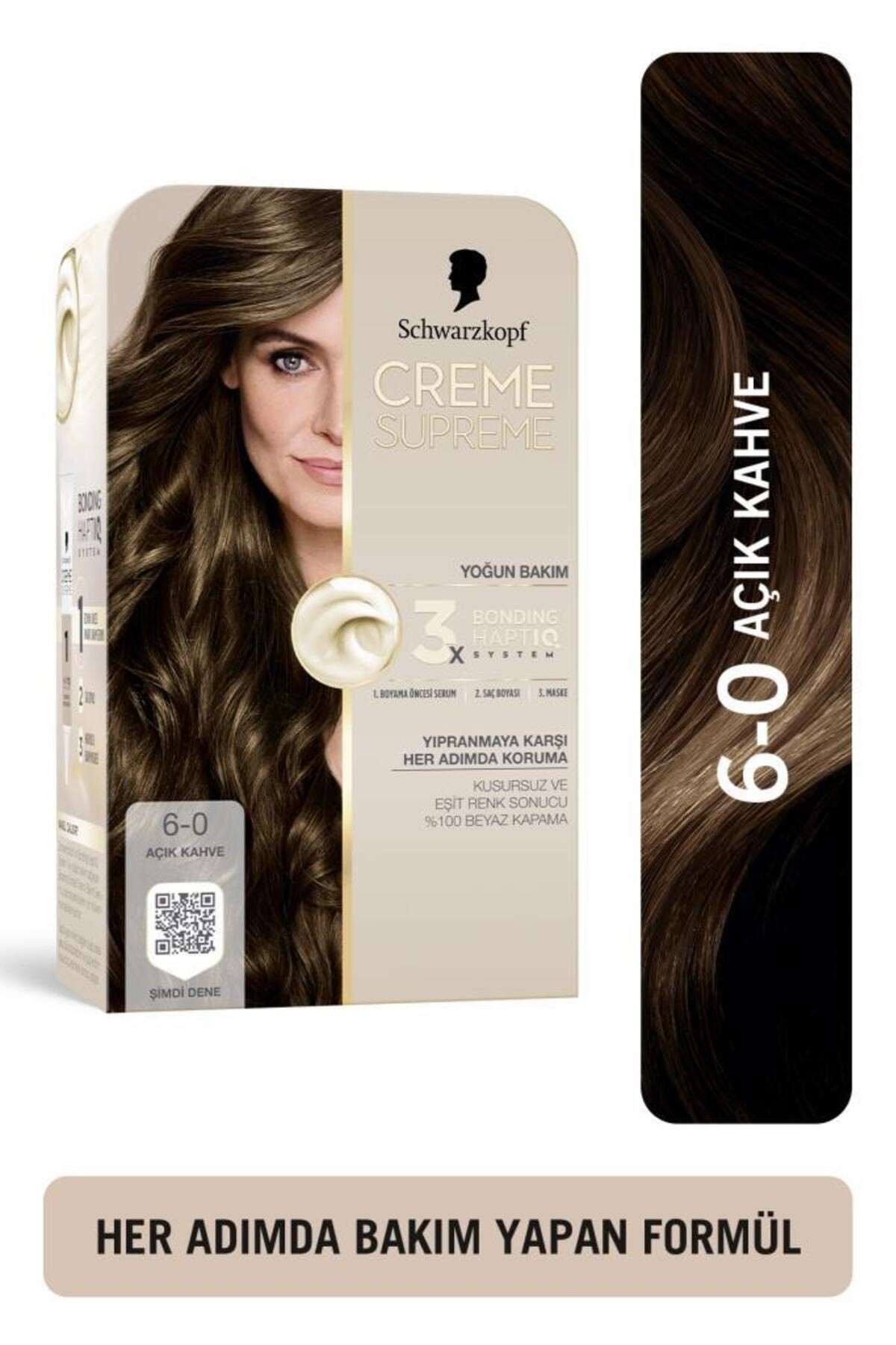 Schwarzkopf Creme Supreme Full Kit 6-0 Açık Kahve