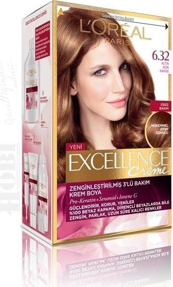 Loreal Paris Excellence Creme Saç Boyası 6.32 Altın Açık Kahve