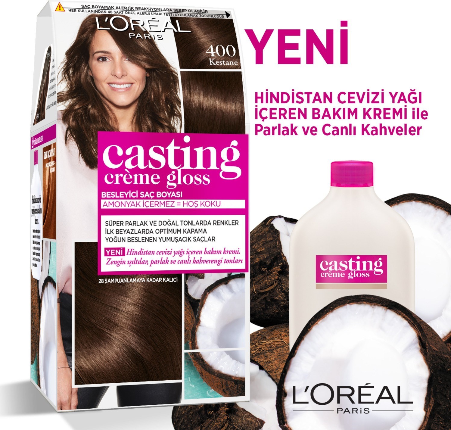 L'Oréal Paris Casting Crème Gloss Saç Boyası - 400 Kestane