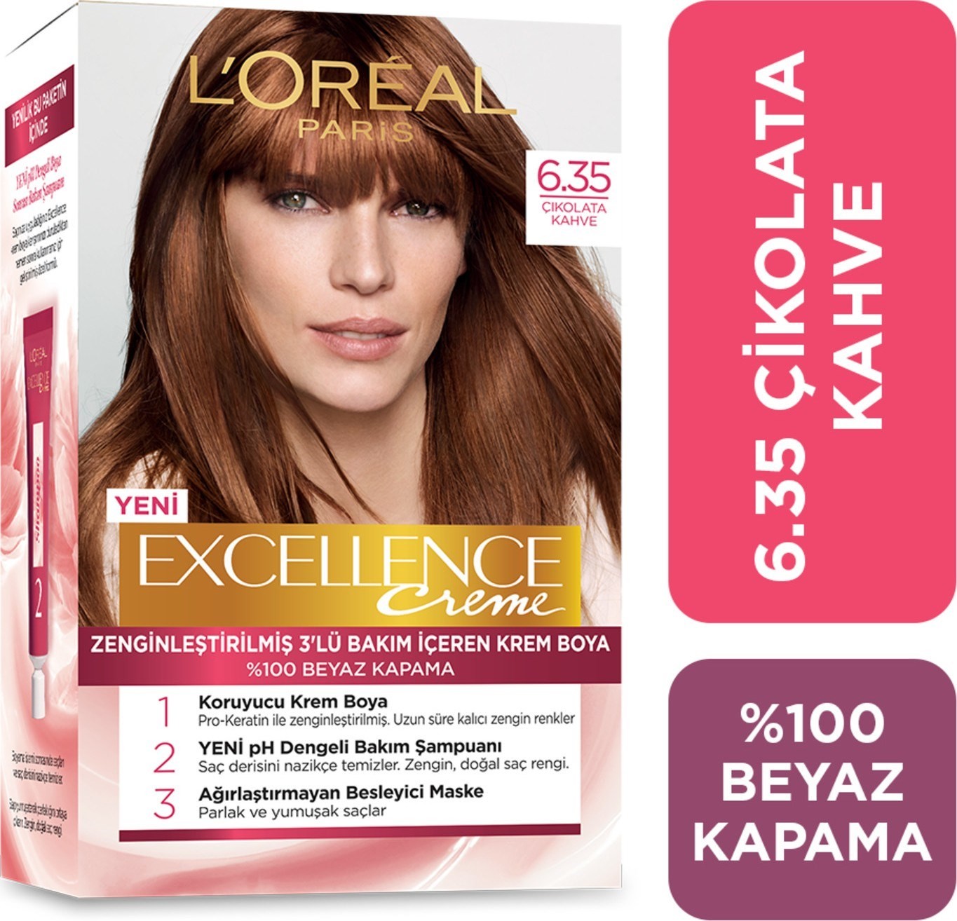 L'Oréal Paris Excellence Creme Saç Boyası - 6.35 Çikolata Kahve