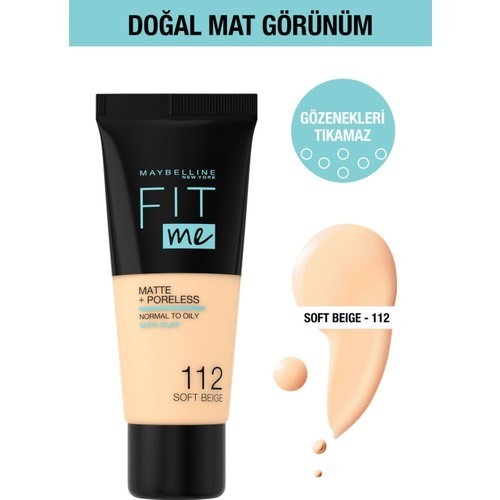 Maybelline Fit Me Matte+Poreless Fondöten NO:112