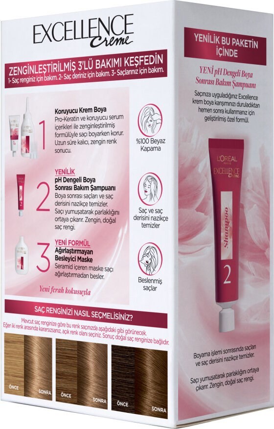 L'Oréal Paris Excellence Creme Saç Boyası 7 Kumral