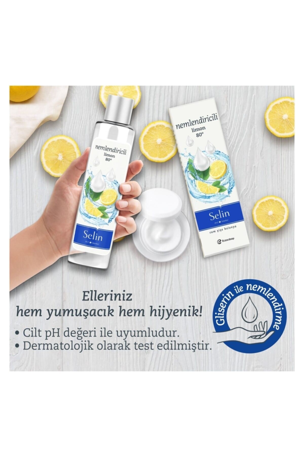 Selin Nemlendiricili Kolonya 180 ml 3'lü Set