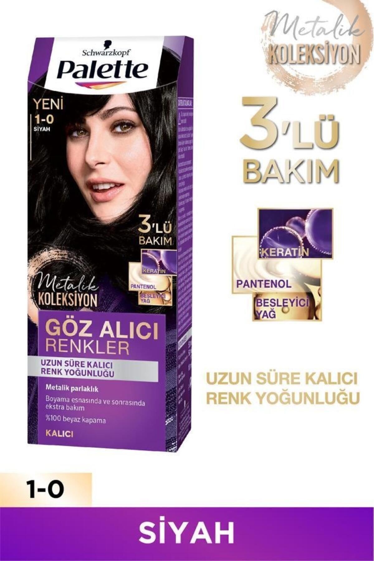 Palette Göz Alıcı Renkler 1-0 Siyah X 2 Adet