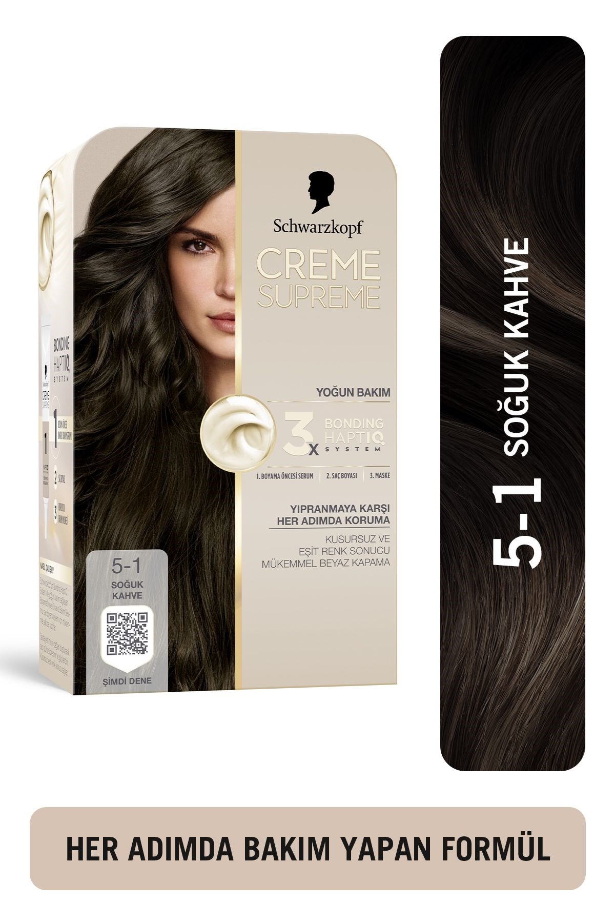 Schwarzkopf Creme Supreme Saç Boyası 5-1 Soğuk Kahve