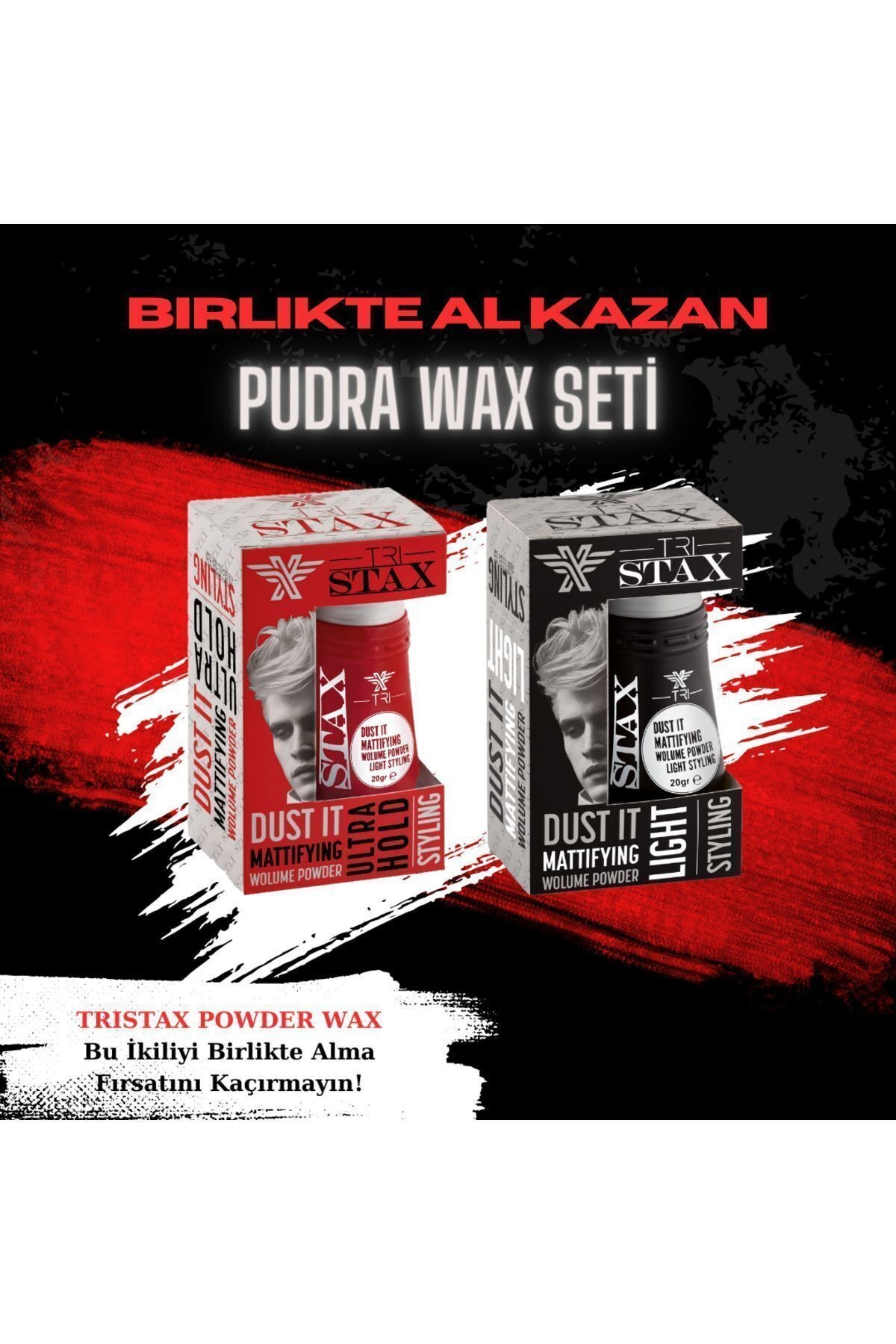 Pudra Wax Saç Şekillendirici Seti