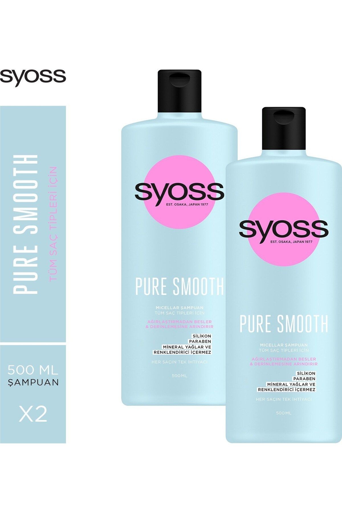 Pure Smooth Micellar Şampuan 500Ml X 2