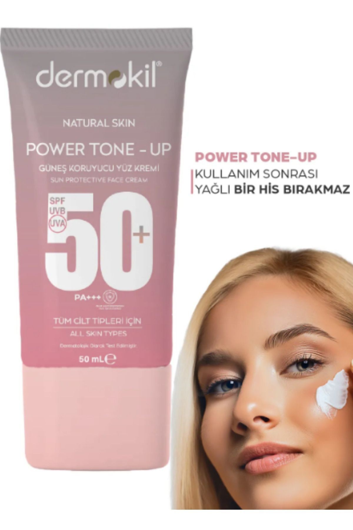 Power Tone-Up Güneş Koruyucu Yüz Kremi 50+Spf - 50 ML X 2 Adet